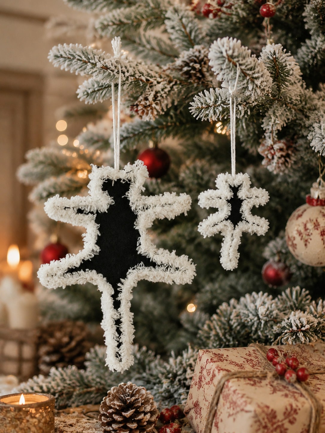 fluffy black cat ornament - photo 3