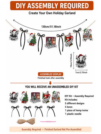 creepy Christmas skull ghost garland - photo 3