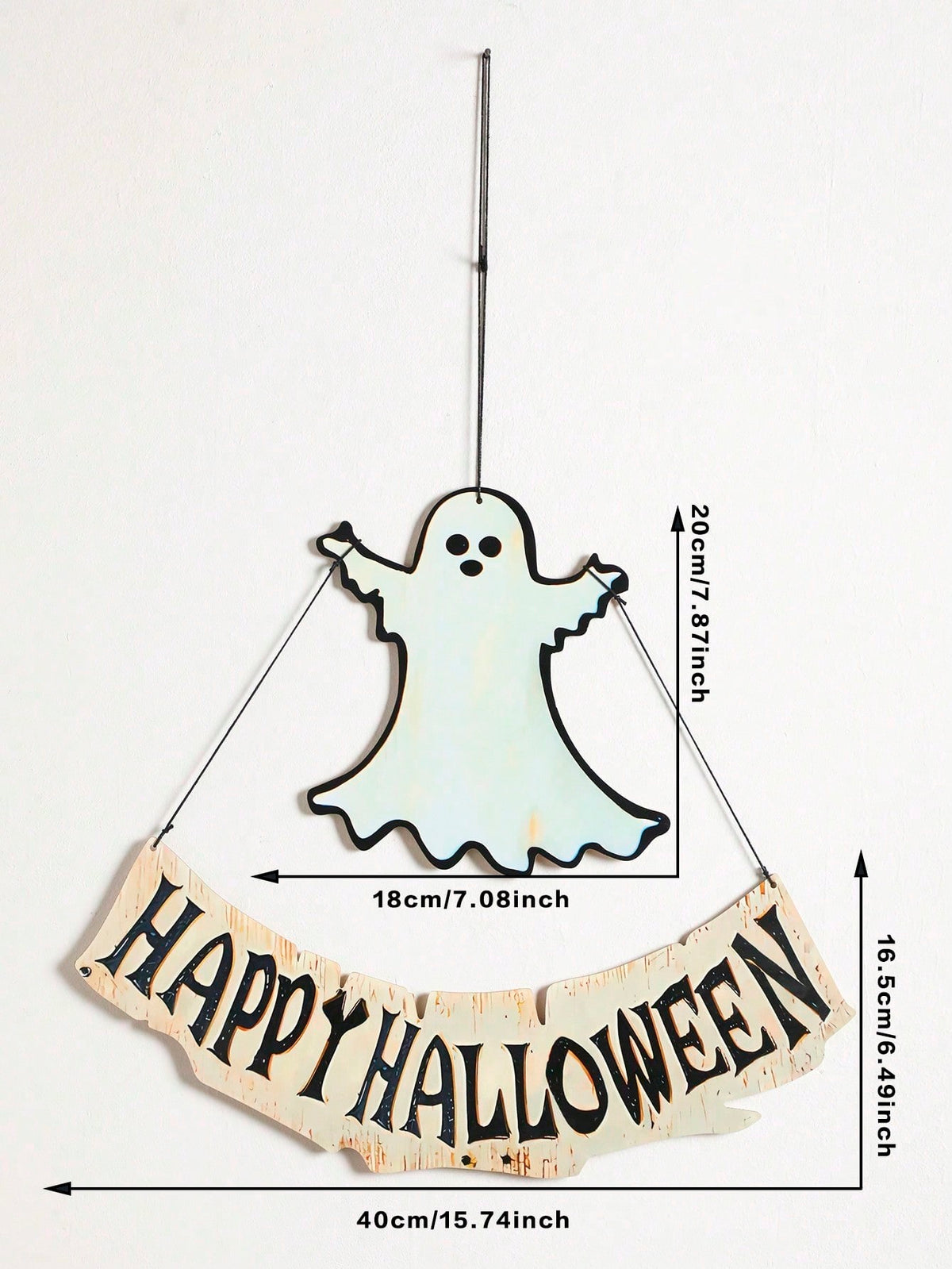 ghost Happy Halloween door sign - photo 3