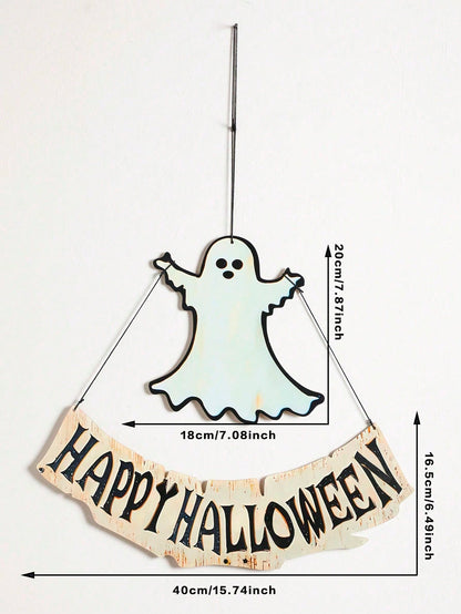 ghost Happy Halloween door sign - photo 3