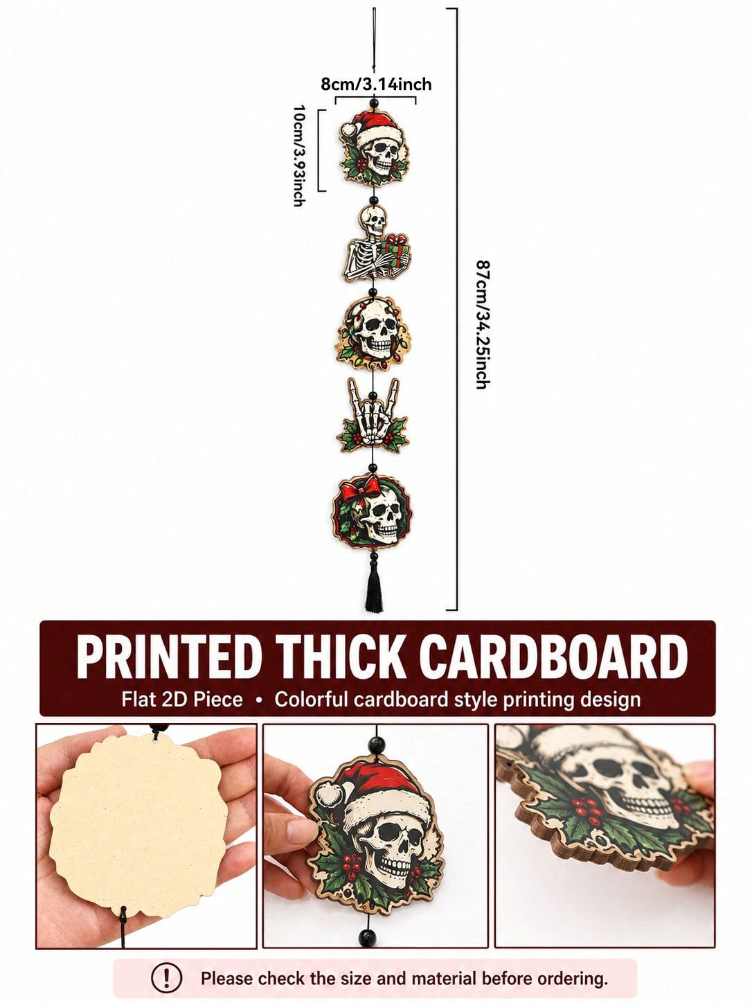 creepy Christmas skull hanging decor - photo 4