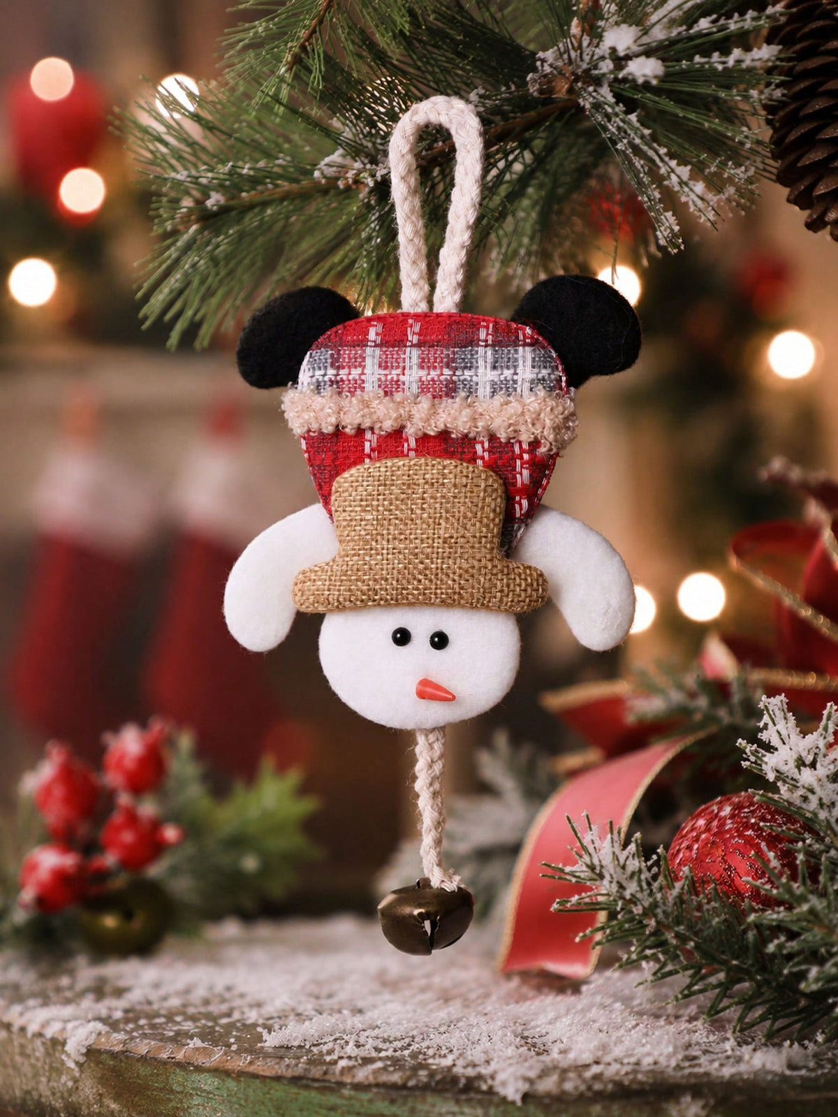 plush snowman Christmas ornament - photo 4
