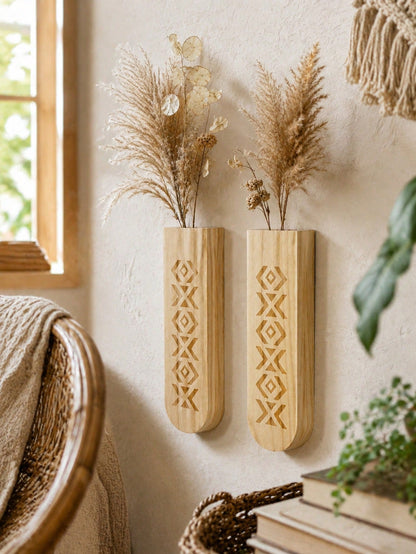 wood wall pocket vase - photo 4