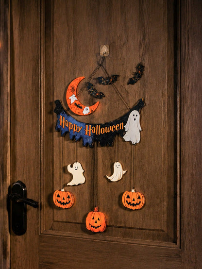 Halloween moon ghost door hanging set - photo 3
