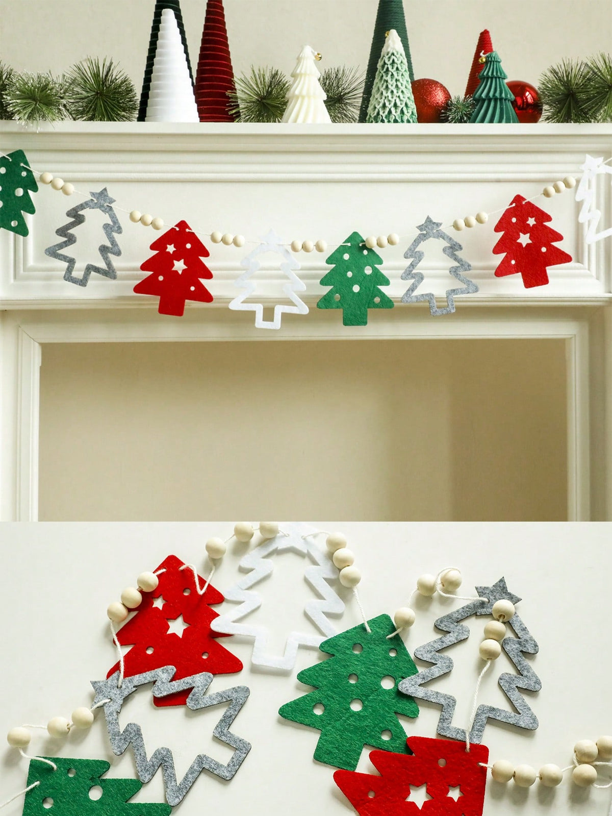 felt Christmas tree garland - photo 3