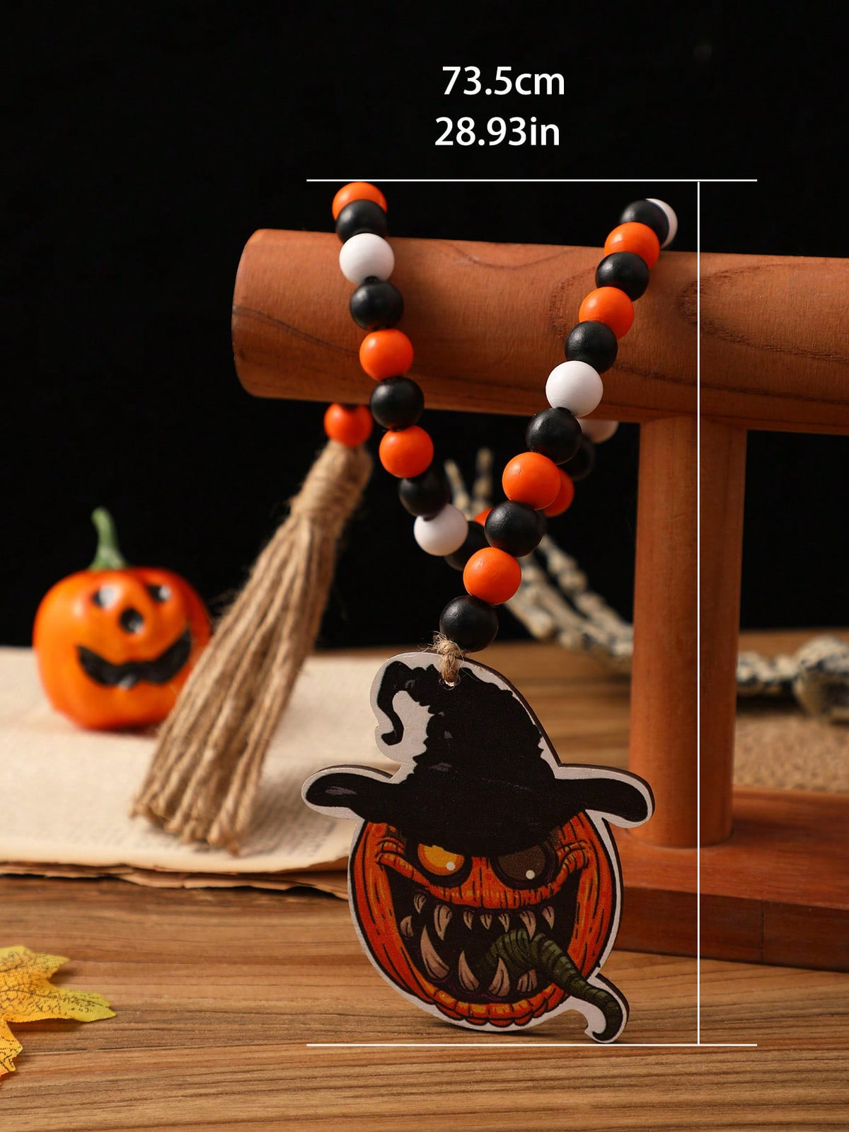 witch hat pumpkin beaded garland - photo 4