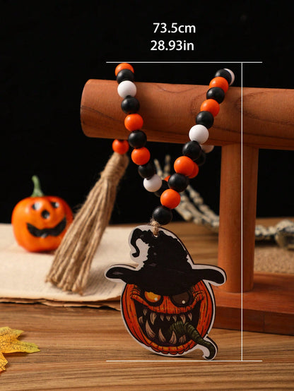 witch hat pumpkin beaded garland - photo 4
