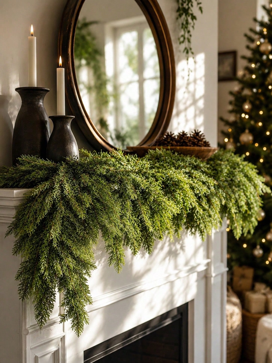 artificial cypress Christmas garland - photo 4