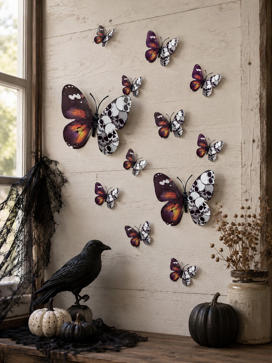 skull butterfly wall stickers - photo 4