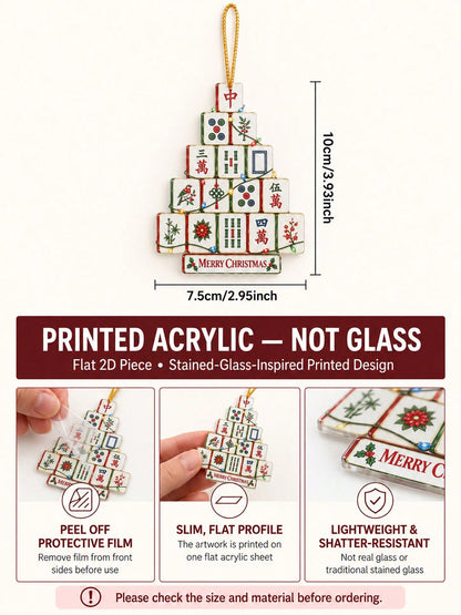 mahjong Christmas tree ornament - photo 4