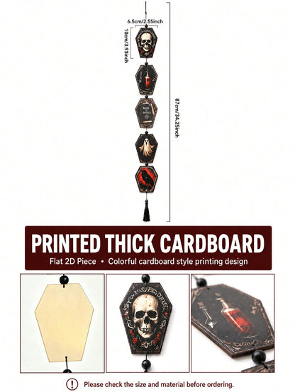 gothic skull coffin hanging decor - photo 3