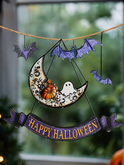 purple bat moon Halloween hanging - photo 4