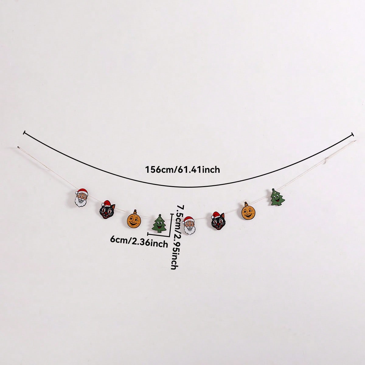 black cat Christmas garland - photo 4