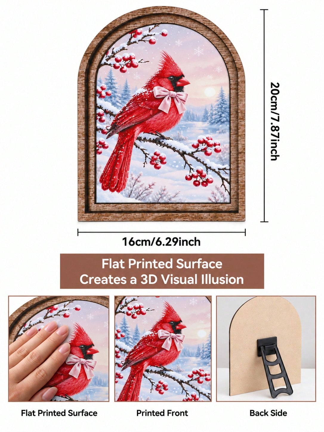 winter cardinal arch tabletop sign - photo 4