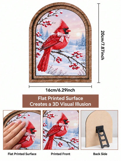 winter cardinal arch tabletop sign - photo 4