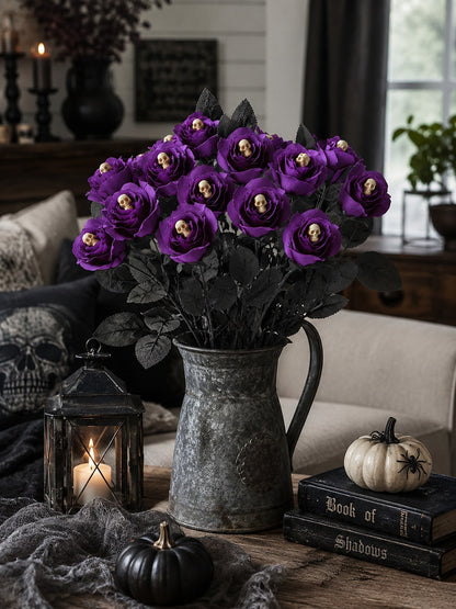 purple skull rose artificial flowers - photo 3