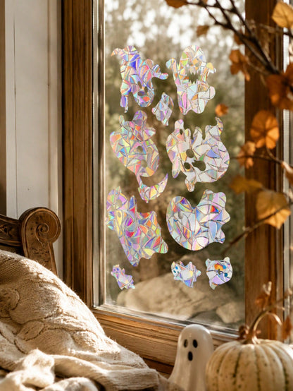 holographic Halloween window stickers - photo 4