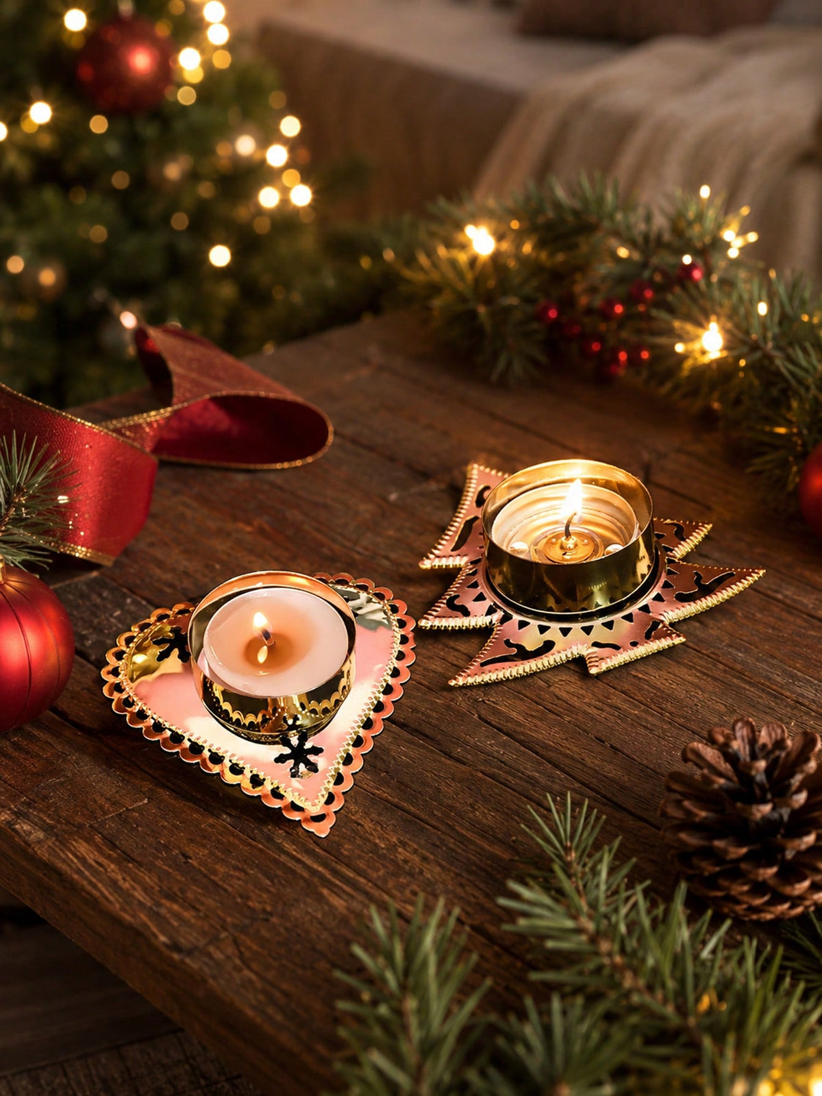 Christmas tea light holder - photo 3