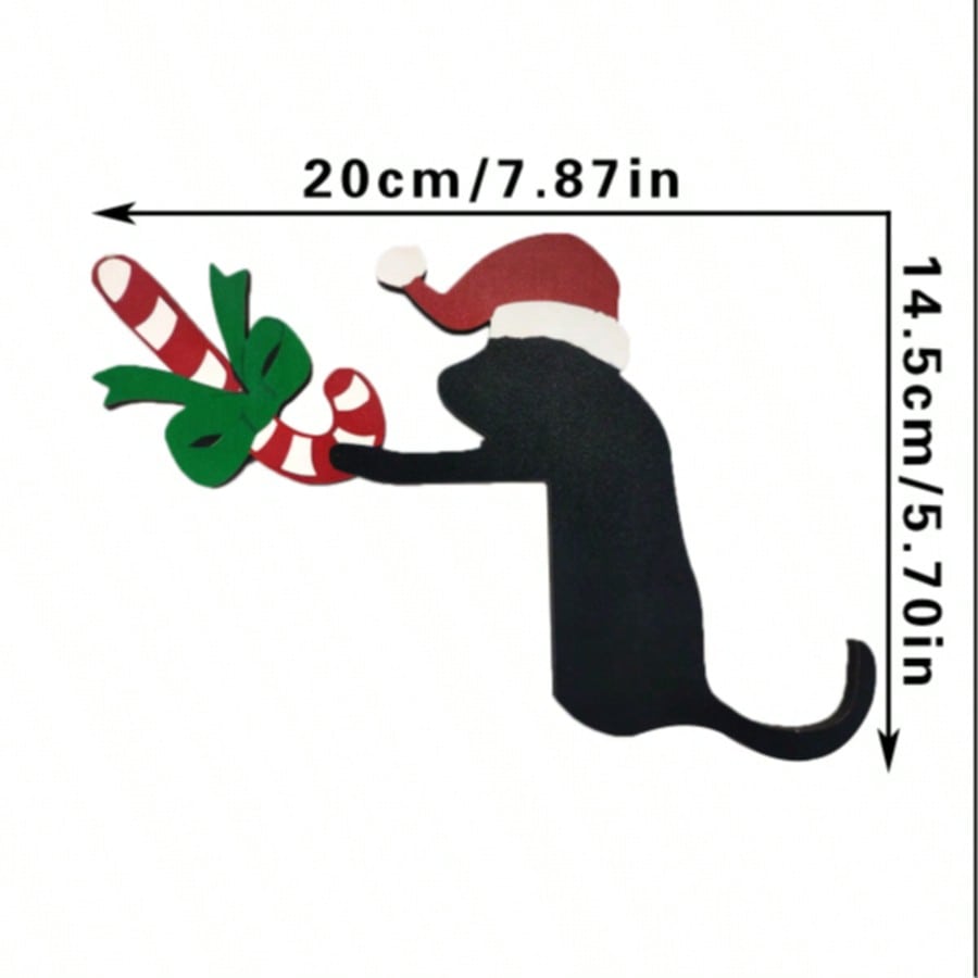 black cat candy cane door corner - photo 4