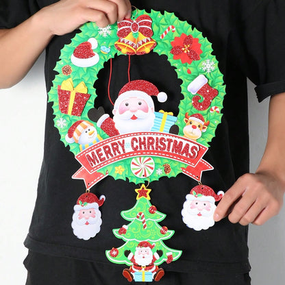 Santa wreath door hanger - photo 3
