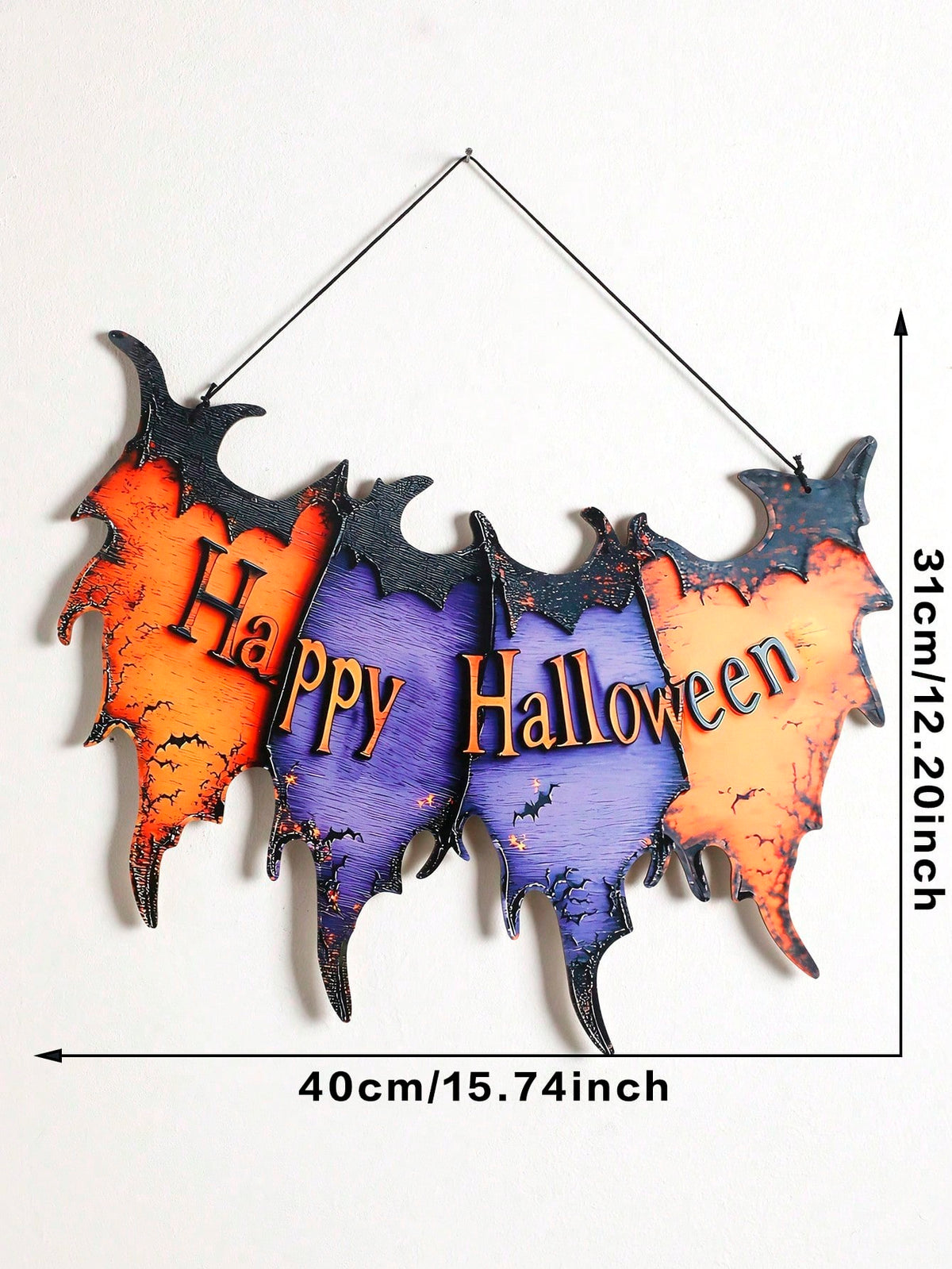 Happy Halloween bat banner sign - photo 4