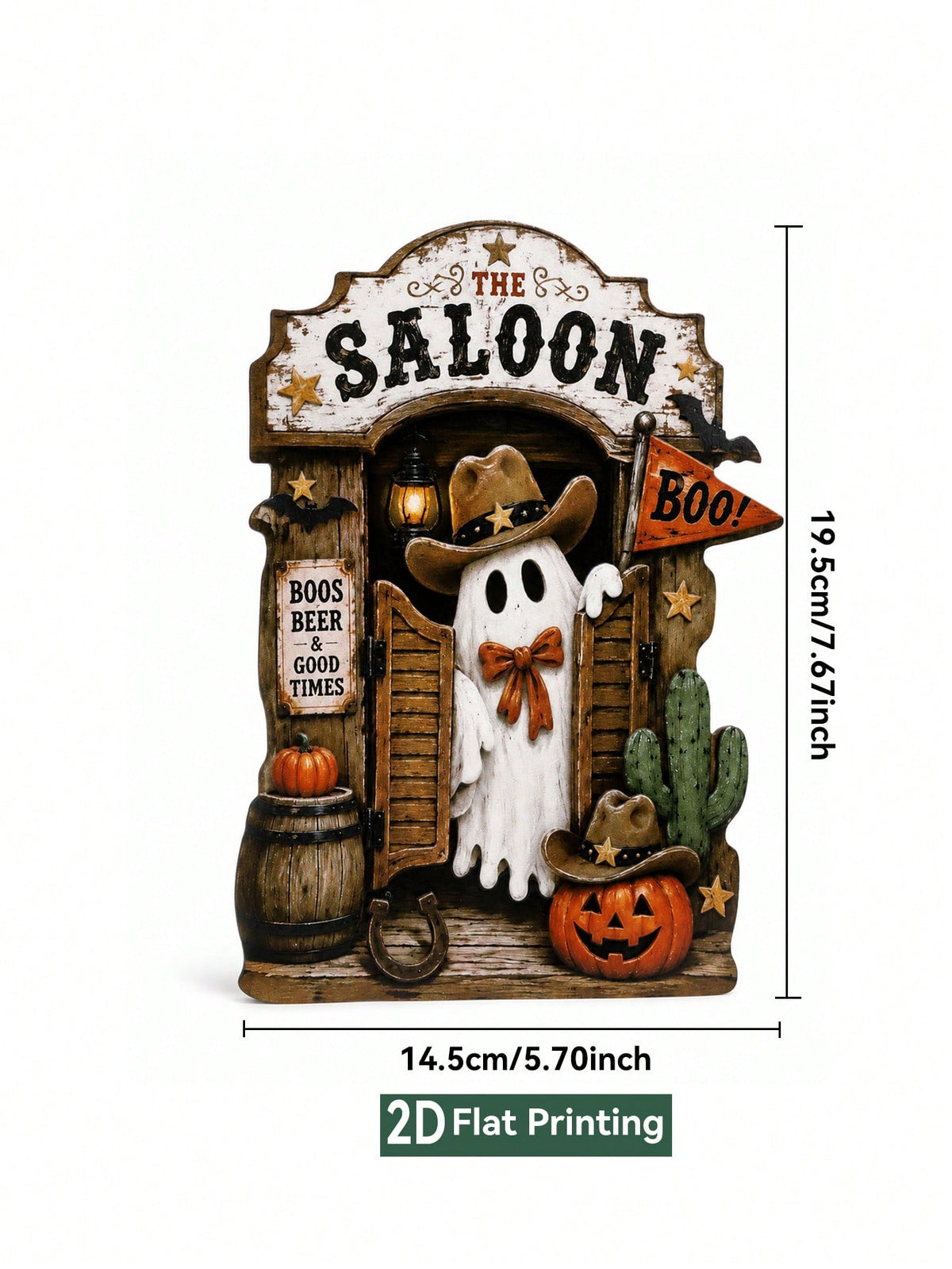 ghost saloon Halloween tabletop sign - photo 4