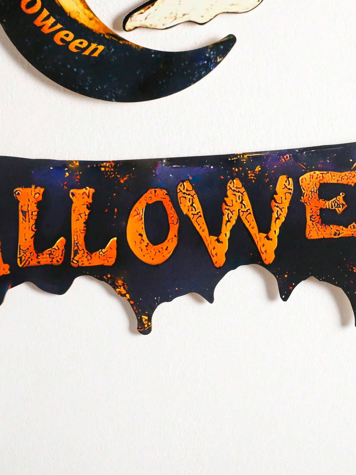 Happy Halloween banner pumpkin bat set - photo 3