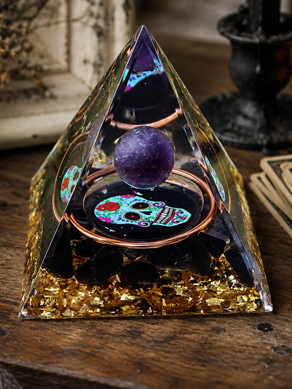 sugar skull pyramid decor - photo 4