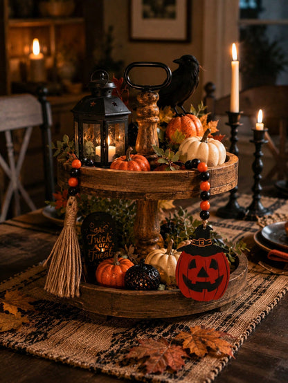 jack-o-lantern beaded garland - photo 4