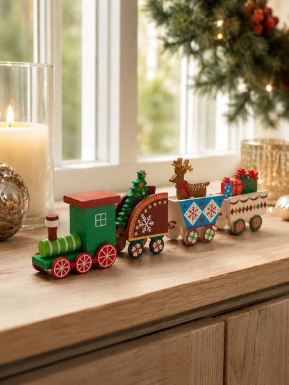 Christmas train reindeer tabletop decor - photo 4