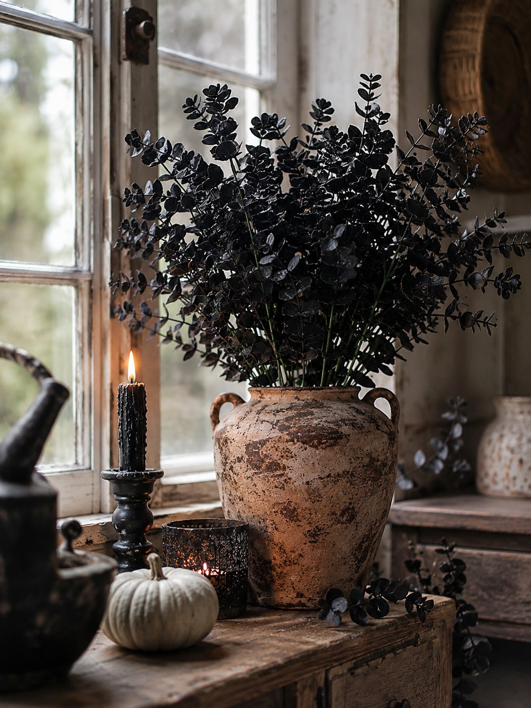 black artificial greenery Halloween - photo 4