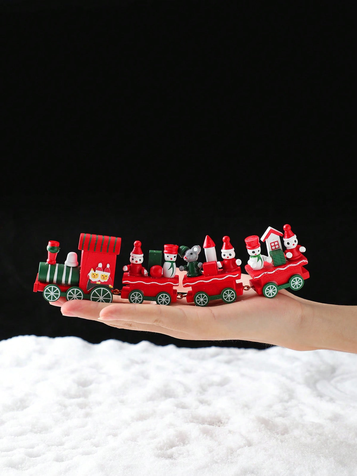 Christmas train snowman elf mouse - photo 4