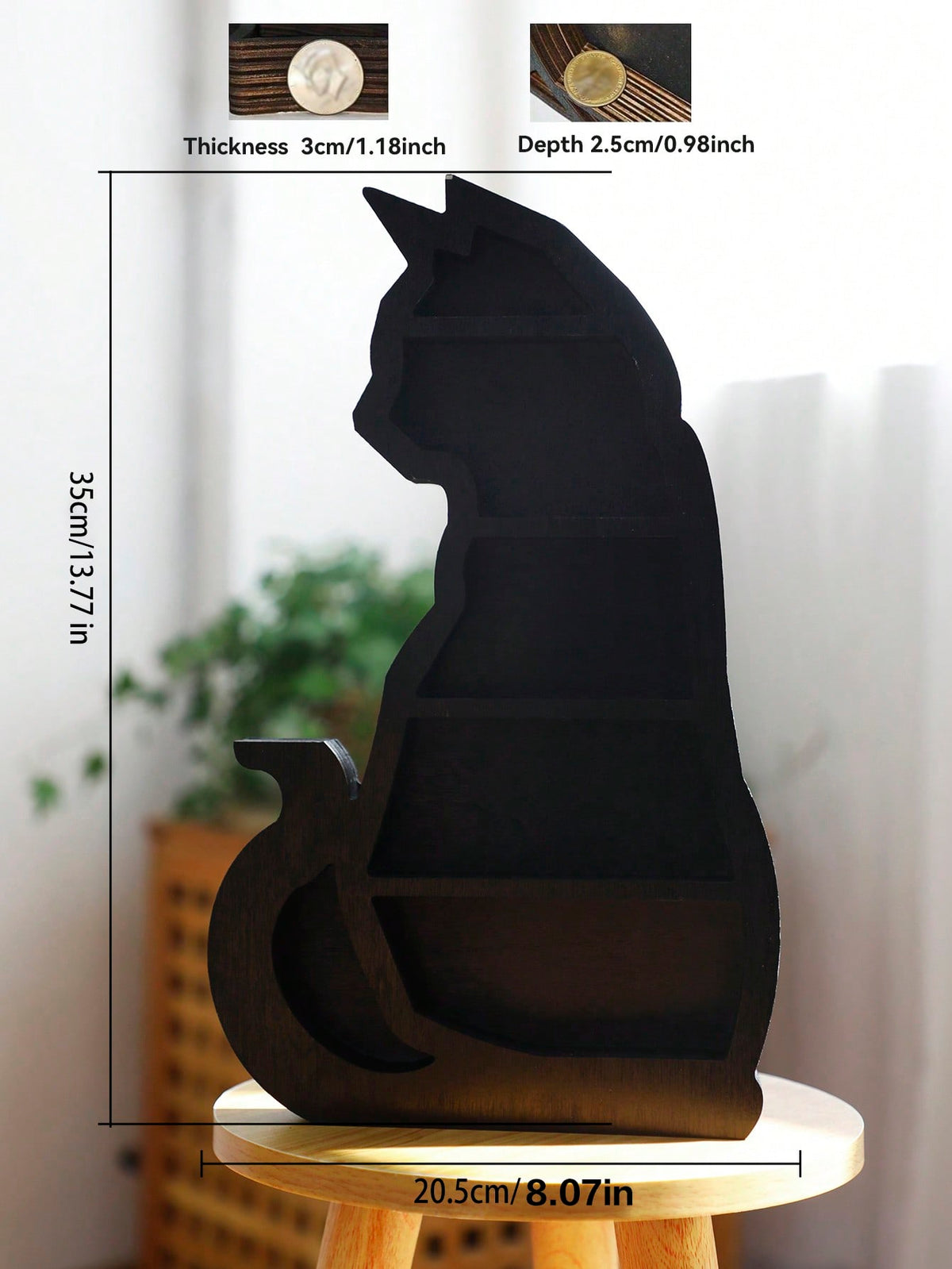 black cat tiered display shelf - photo 4