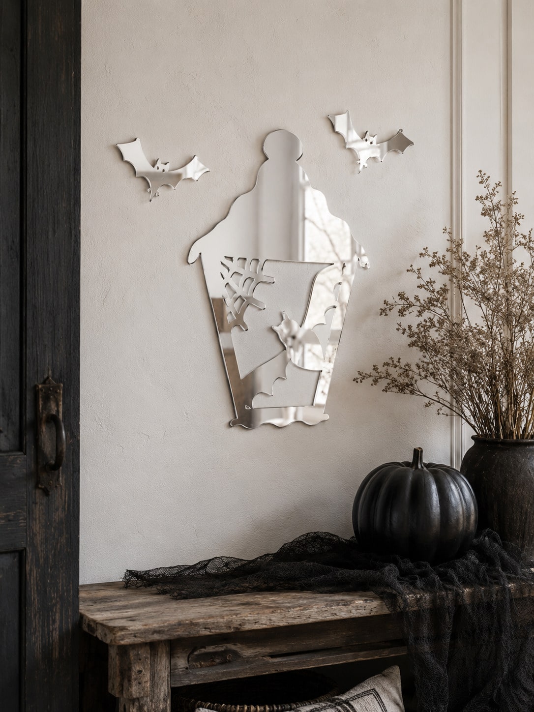 reflective lantern bat wall sticker - photo 4