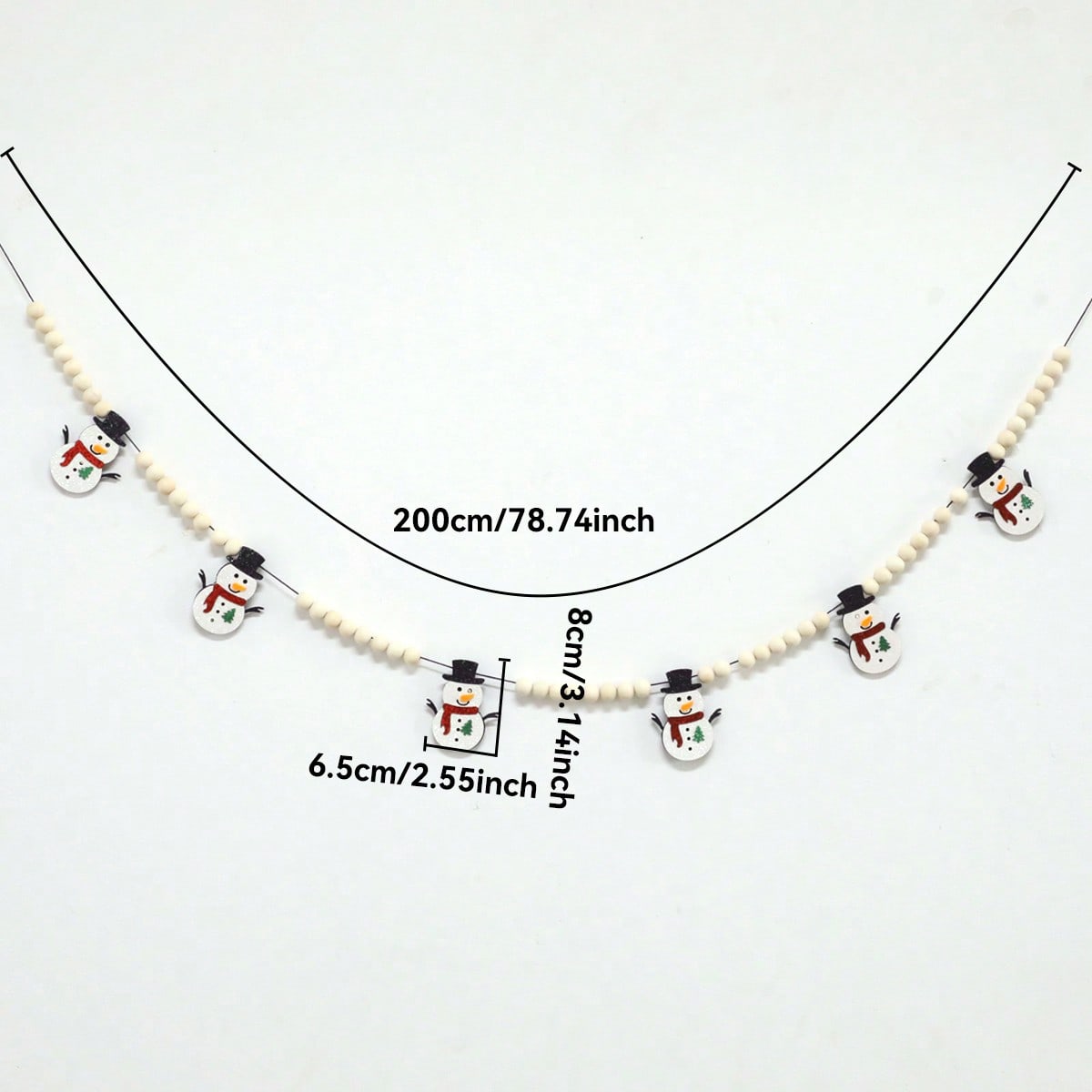 felt snowman garland - photo 4