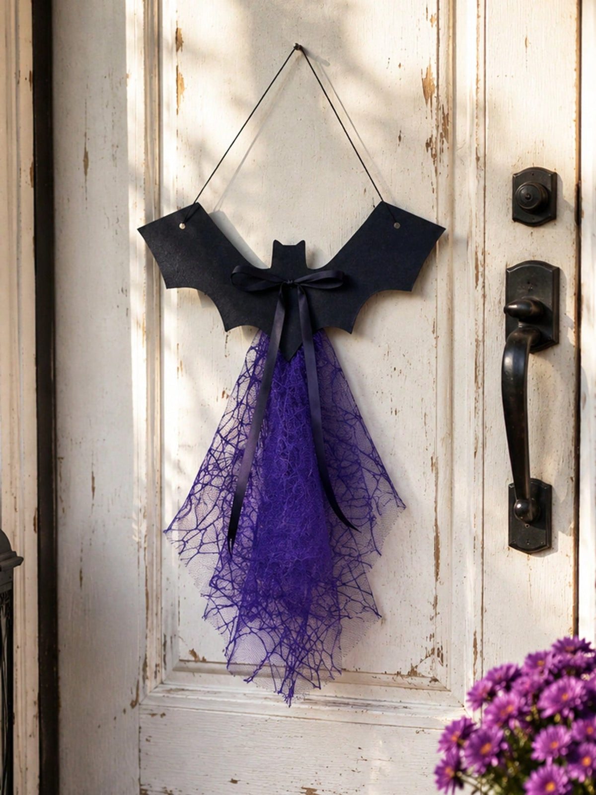 bat door hanger purple tulle - photo 4