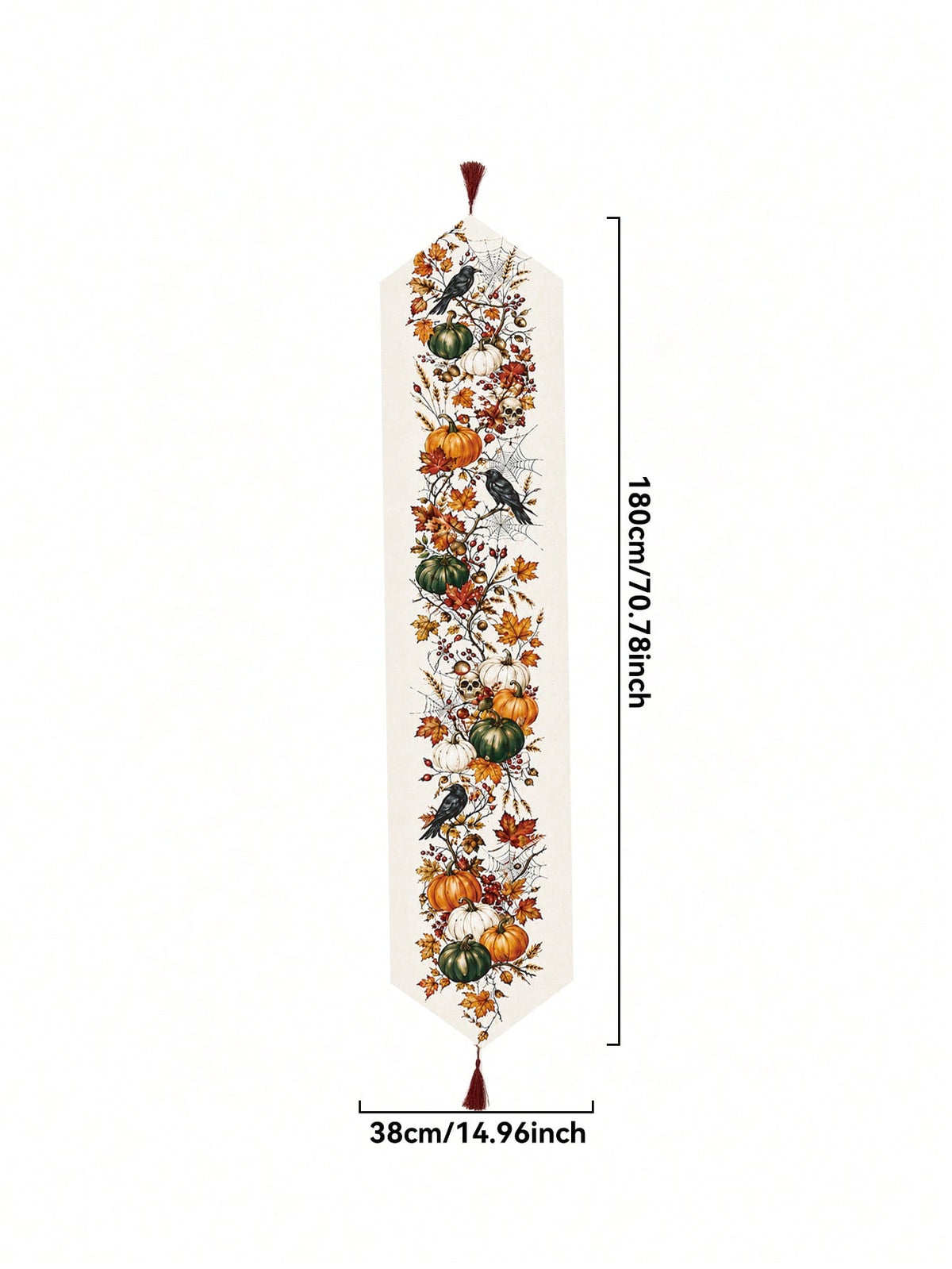 pumpkin crow fall table runner - photo 4