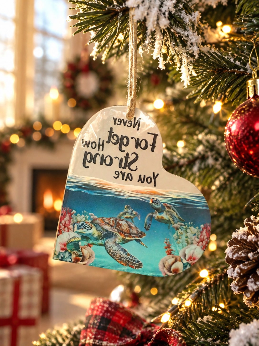 sea turtle heart ornament - photo 4