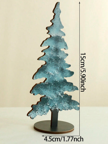 frosted blue pine tree tabletop - photo 4