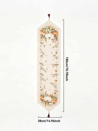 pumpkin wildflower table runner - photo 4