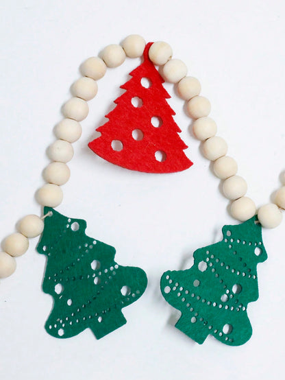 felt Christmas tree bead garland - photo 4