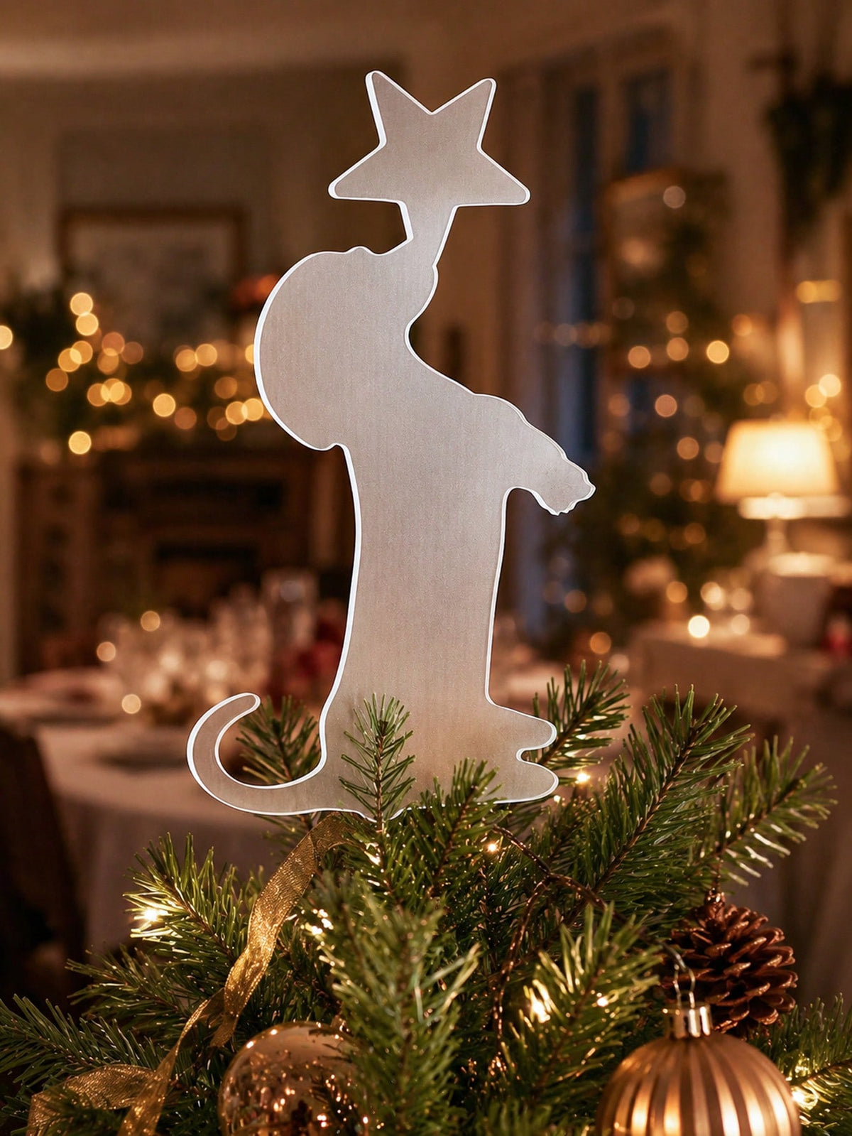 dog silhouette star tree topper - photo 5