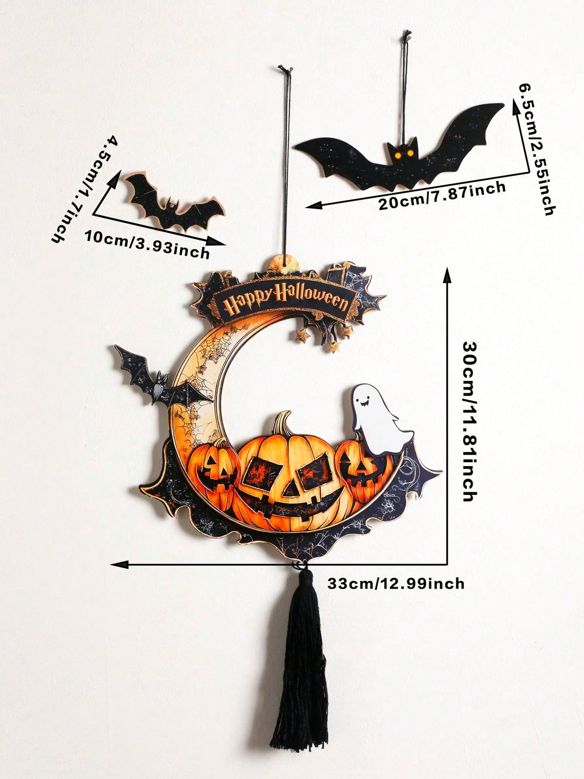 crescent moon pumpkin hanging decor - photo 5