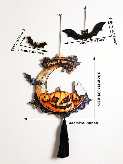 crescent moon pumpkin hanging decor - photo 5
