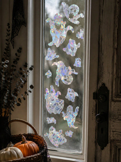 holographic Halloween window stickers - photo 5
