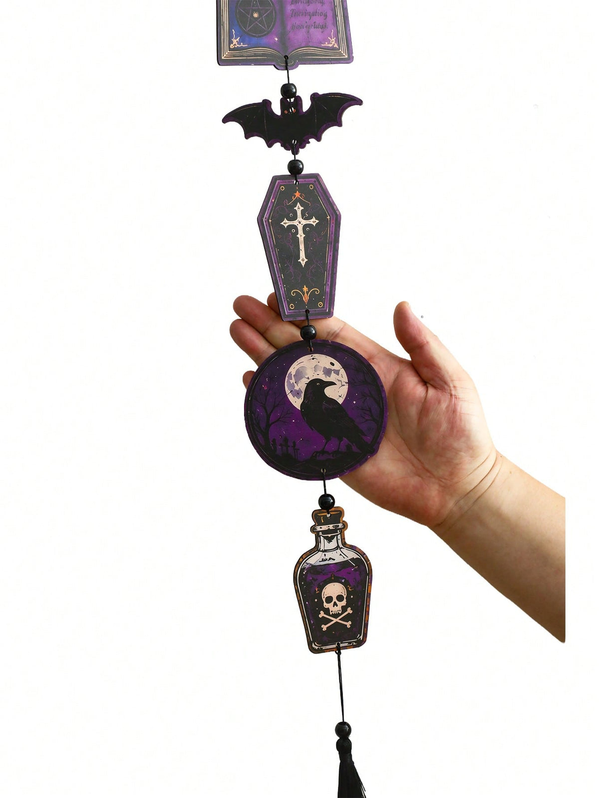 spell book raven gothic hanging decor - photo 5