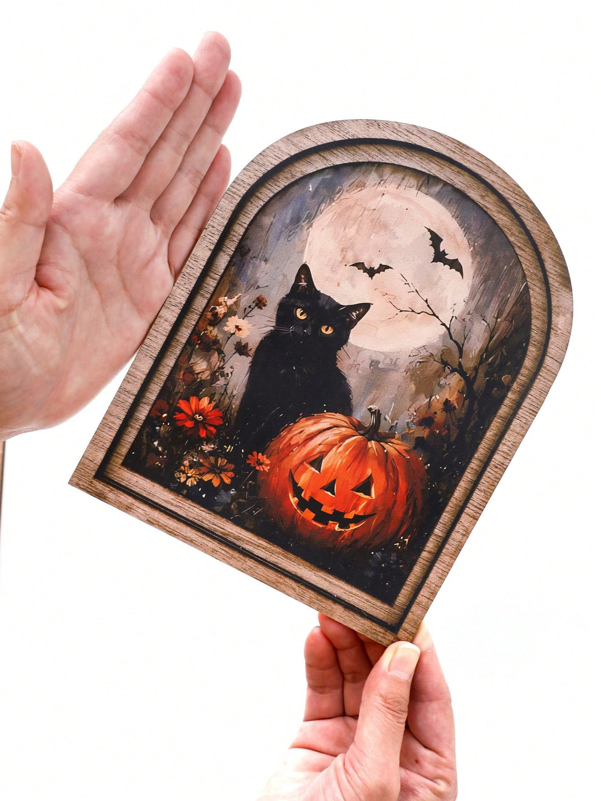 black cat jack-o-lantern arch sign - photo 4