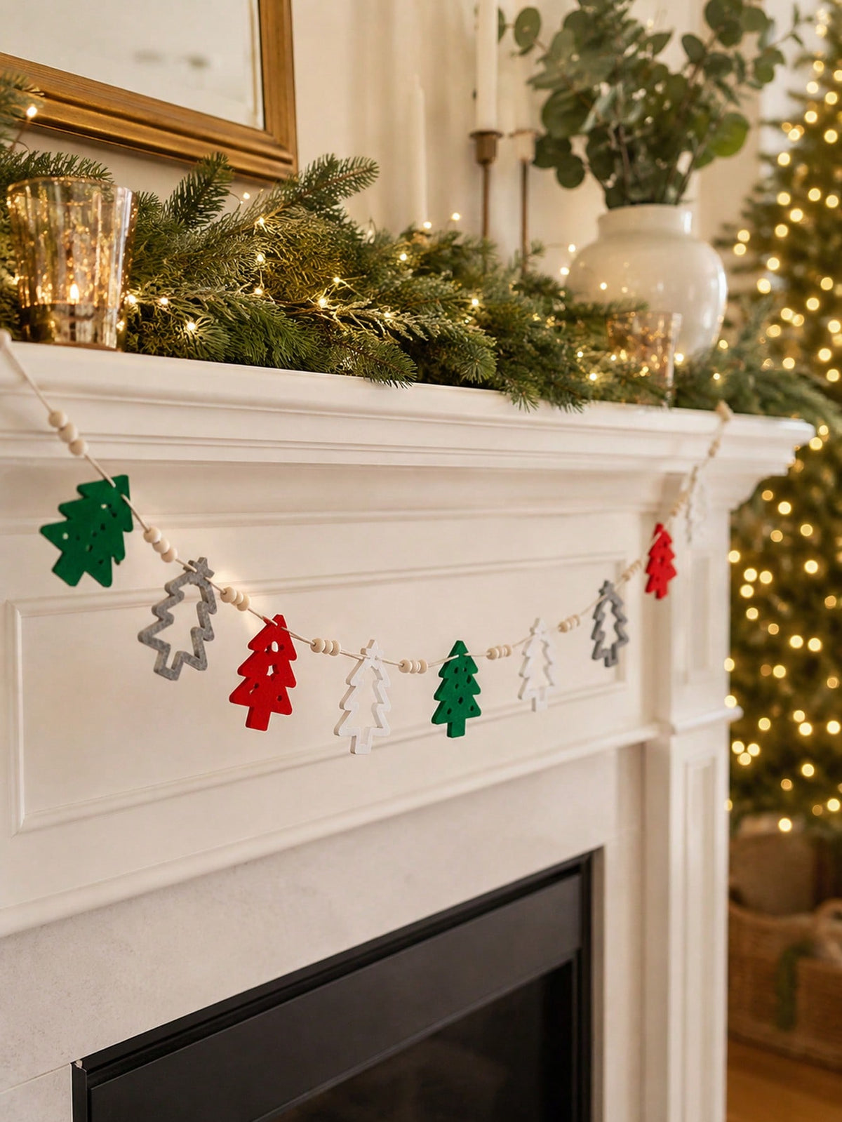 felt Christmas tree garland - photo 4