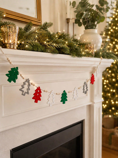 felt Christmas tree garland - photo 4