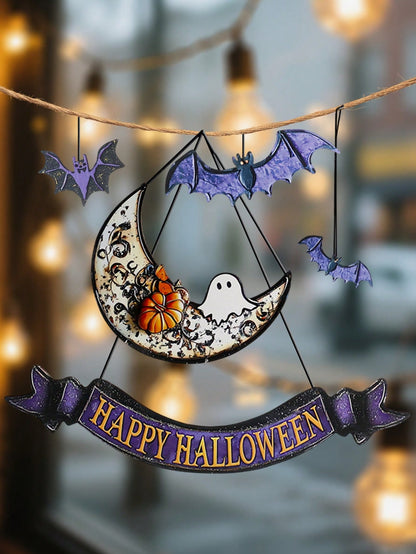 purple bat moon Halloween hanging - photo 5